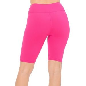 New Mix Buttery Soft Biker Shorts - OS - Fuschia‎